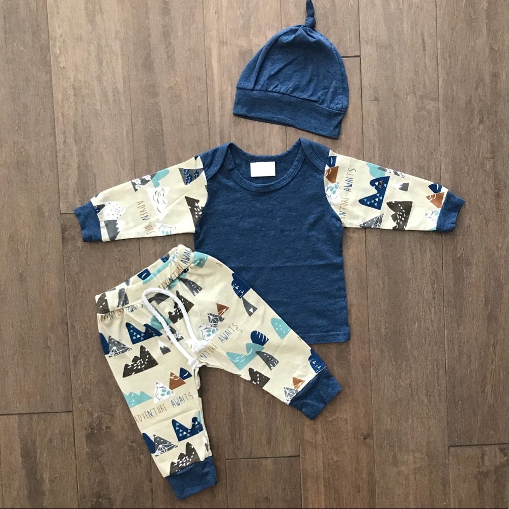 “Adventure Awaits” 3-piece Outfit